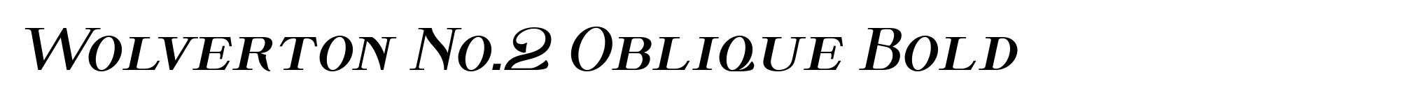 Wolverton No.2 Oblique Bold image